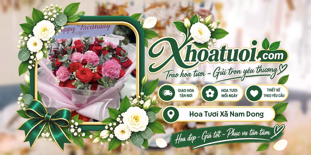 Hoa tươi Xã Nam Dong, Lâm Đồng giao tận nơi và thiết kế theo yêu cầu