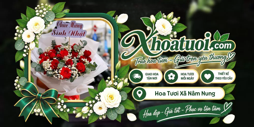 Hoa tươi Xã Nâm Nung, Lâm Đồng giao tận nơi và thiết kế theo yêu cầu
