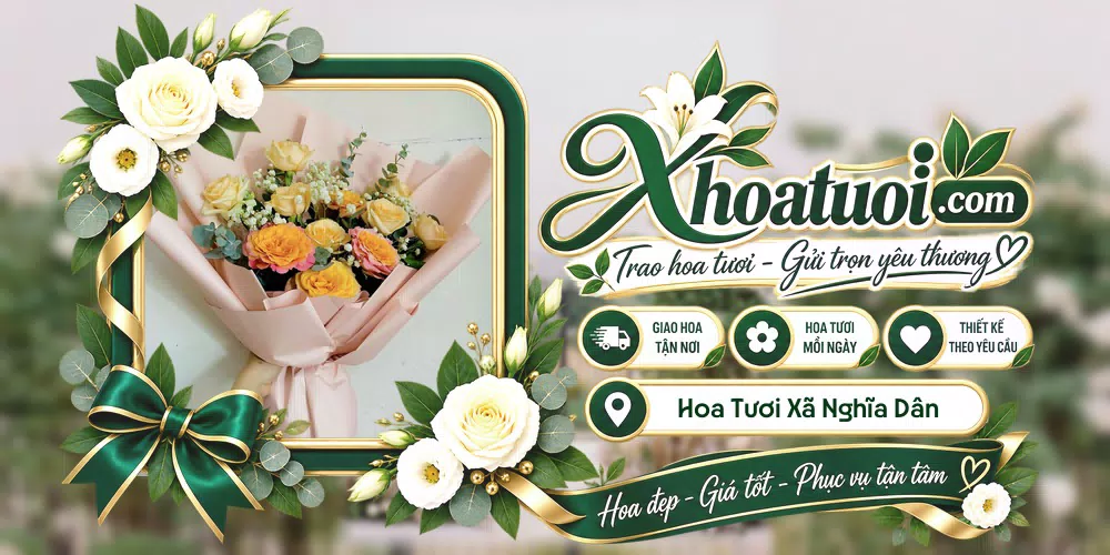 Hoa tươi Xã Nghĩa Dân, Hưng Yên giao tận nơi và thiết kế theo yêu cầu