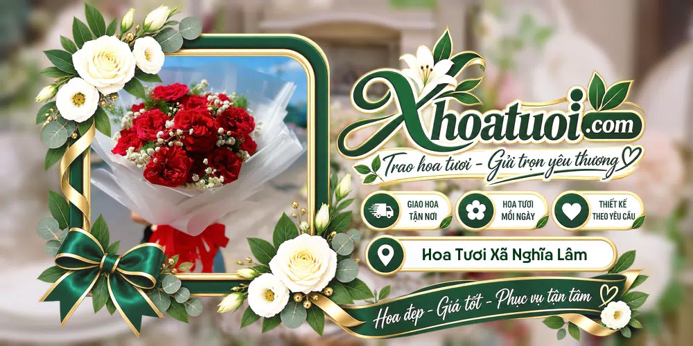 Hoa tươi Xã Nghĩa Lâm, Ninh Bình giao tận nơi và thiết kế theo yêu cầu