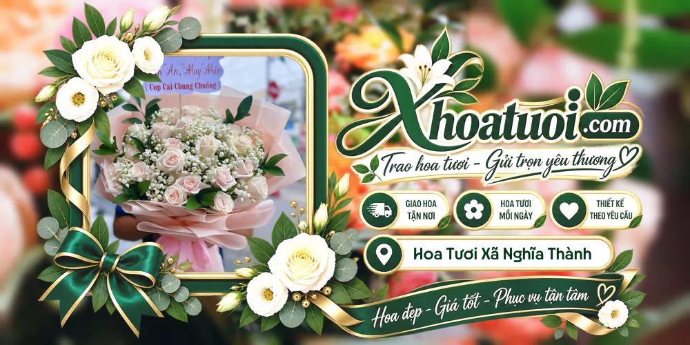 Hoa tươi Xã Nghĩa Thành, Hồ Chí Minh giao tận nơi và thiết kế theo yêu cầu