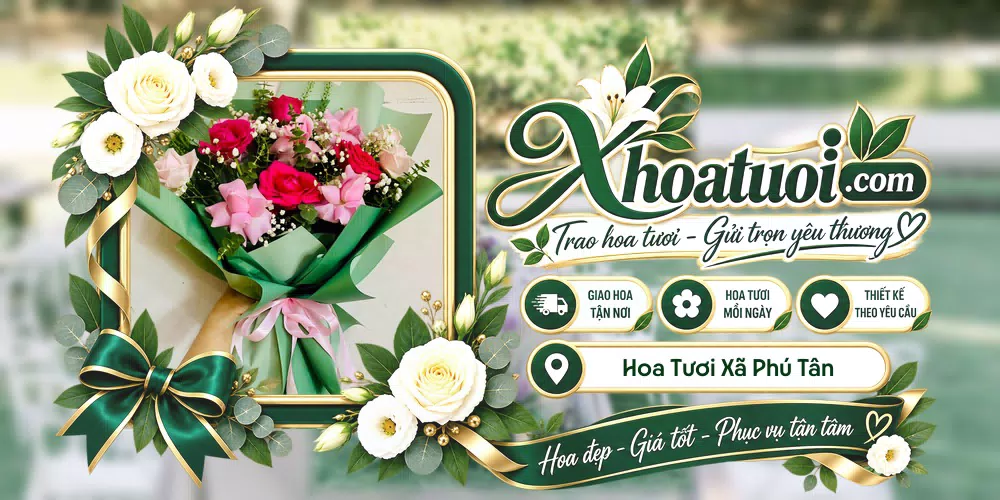 Hoa tươi Xã Phú Tân, Cà Mau giao tận nơi và thiết kế theo yêu cầu
