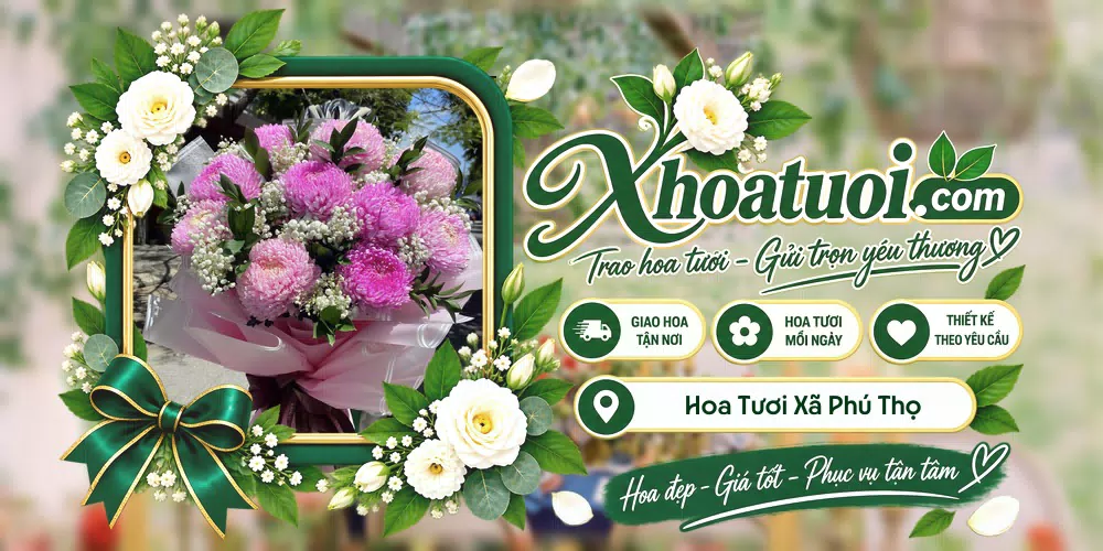 Hoa tươi Xã Phú Thọ, Đồng Tháp giao tận nơi và thiết kế theo yêu cầu