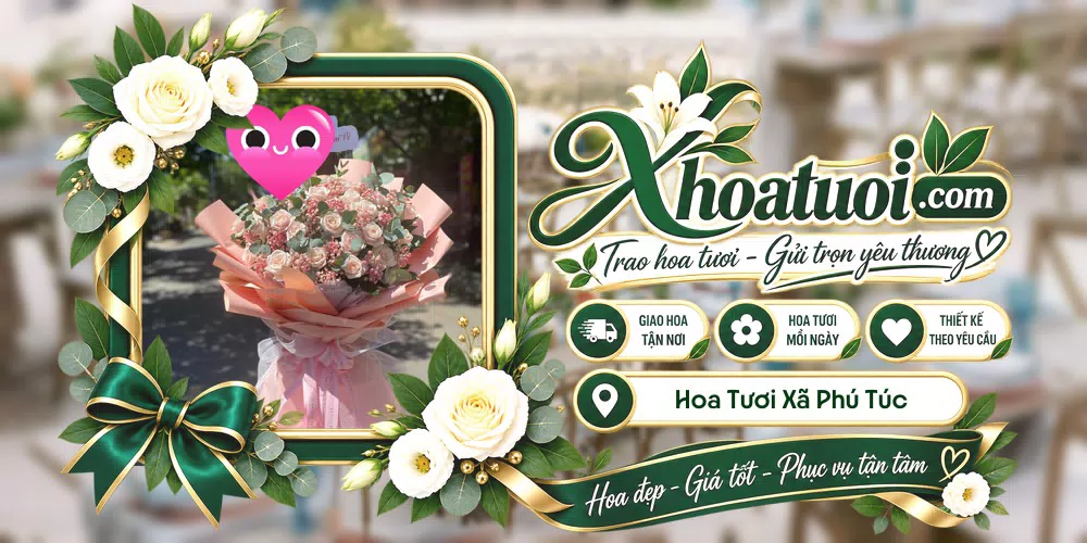 Hoa tươi Xã Phú Túc, Vĩnh Long giao tận nơi và thiết kế theo yêu cầu
