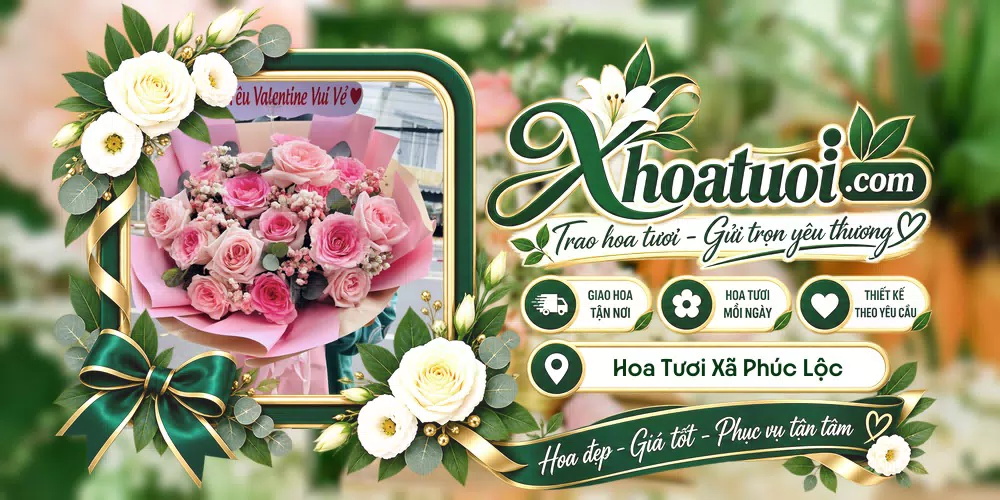 Hoa tươi Xã Phúc Lộc, Nghệ An giao tận nơi và thiết kế theo yêu cầu