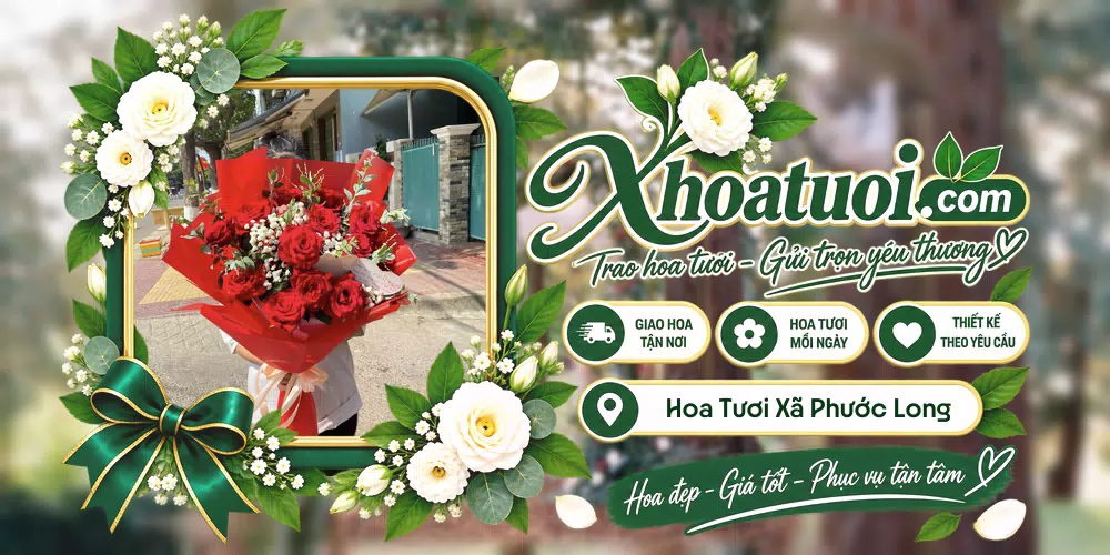 Hoa tươi Xã Phước Long, Cà Mau giao tận nơi và thiết kế theo yêu cầu