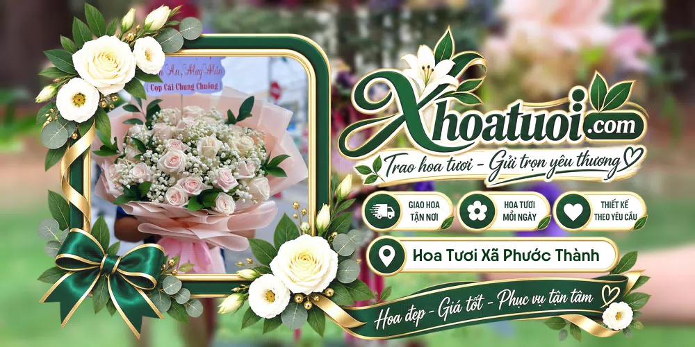 Hoa tươi Xã Phước Thành, Hồ Chí Minh giao tận nơi và thiết kế theo yêu cầu