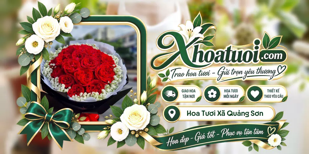 Hoa tươi Xã Quảng Sơn, Lâm Đồng giao tận nơi và thiết kế theo yêu cầu