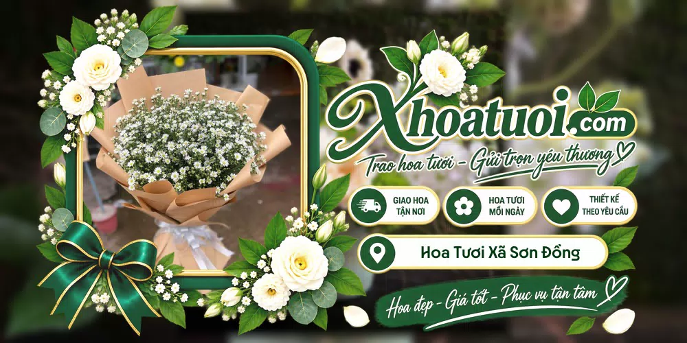 Hoa tươi Xã Sơn Đồng, Hà Nội giao tận nơi và thiết kế theo yêu cầu