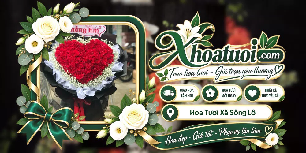 Hoa tươi Xã Sông Lô, Phú Thọ giao tận nơi và thiết kế theo yêu cầu