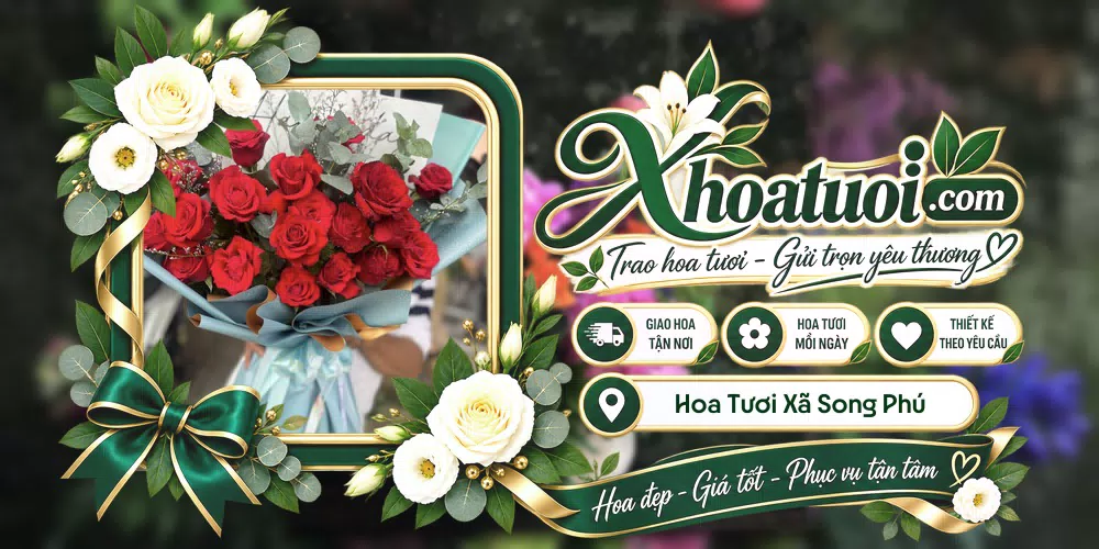 Hoa tươi Xã Song Phú, Vĩnh Long giao tận nơi và thiết kế theo yêu cầu