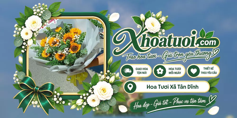 Hoa tươi Xã Tân Dĩnh, Bắc Ninh giao tận nơi và thiết kế theo yêu cầu