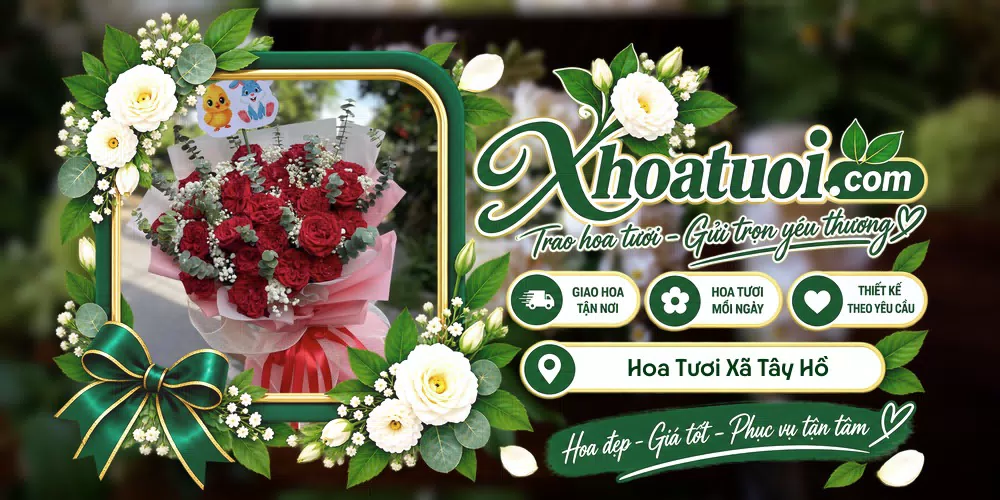 Hoa tươi Xã Tây Hồ, Đà Nẵng giao tận nơi và thiết kế theo yêu cầu