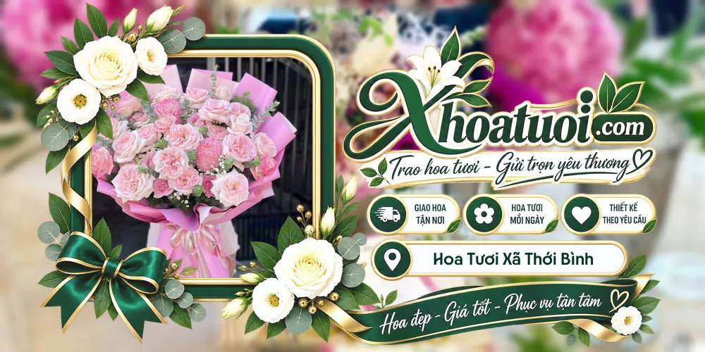 Hoa tươi Xã Thới Bình, Cà Mau giao tận nơi và thiết kế theo yêu cầu