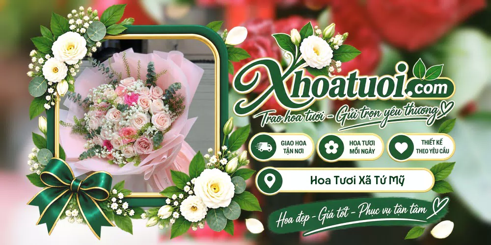 Hoa tươi Xã Tứ Mỹ, Hà Tĩnh giao tận nơi và thiết kế theo yêu cầu