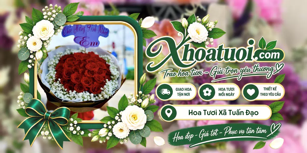 Hoa tươi Xã Tuấn Đạo, Bắc Ninh giao tận nơi và thiết kế theo yêu cầu