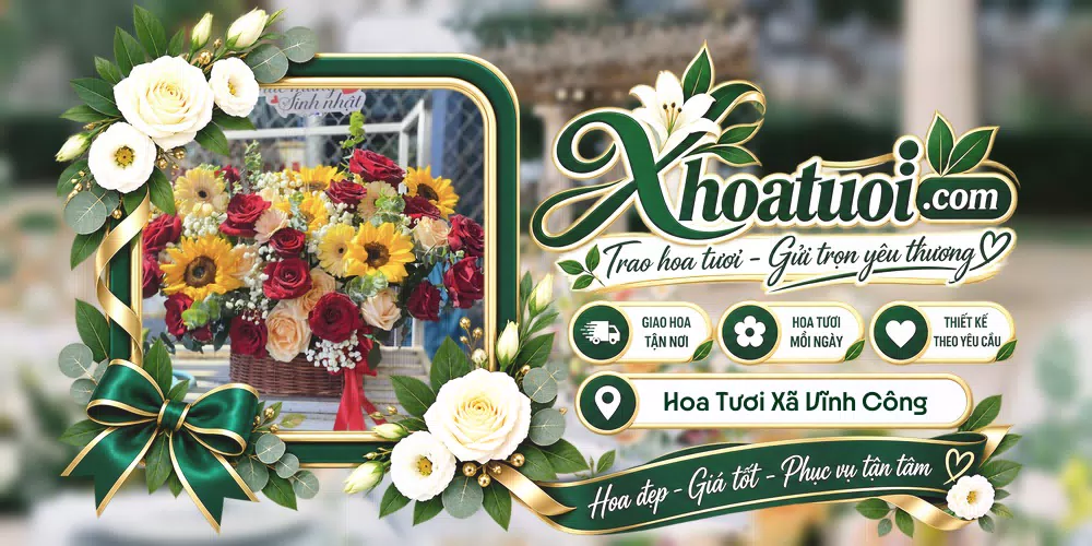 Hoa tươi Xã Vĩnh Công, Tây Ninh giao tận nơi và thiết kế theo yêu cầu