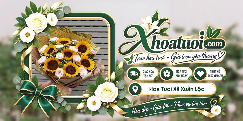 Hoa tươi Xã Xuân Lộc, Đắk Lắk giao tận nơi và thiết kế theo yêu cầu