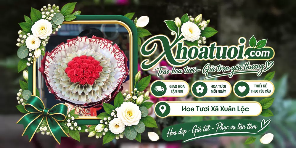 Hoa tươi Xã Xuân Lộc, Hà Tĩnh giao tận nơi và thiết kế theo yêu cầu