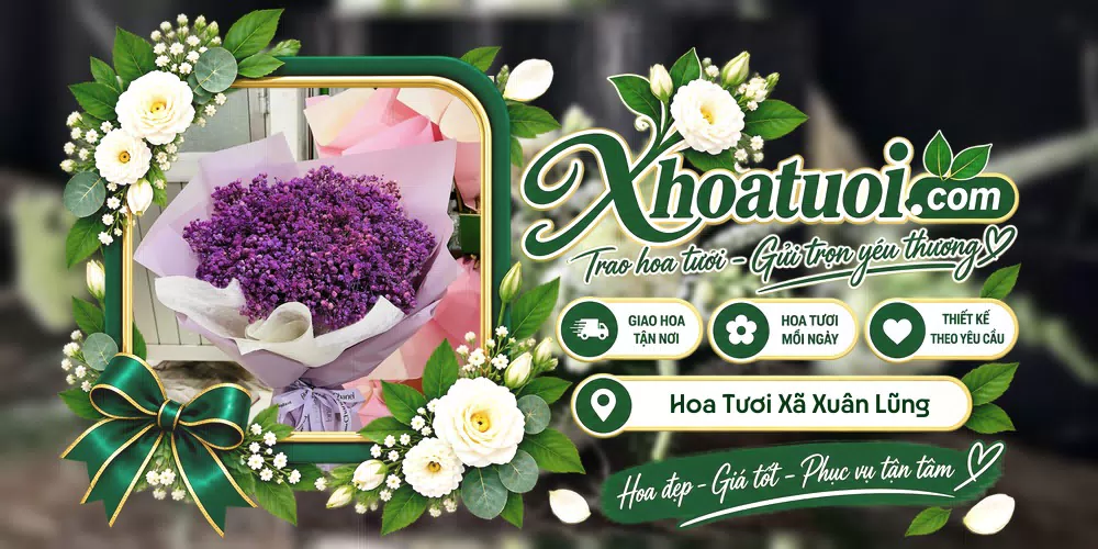 Hoa tươi Xã Xuân Lũng, Phú Thọ giao tận nơi và thiết kế theo yêu cầu
