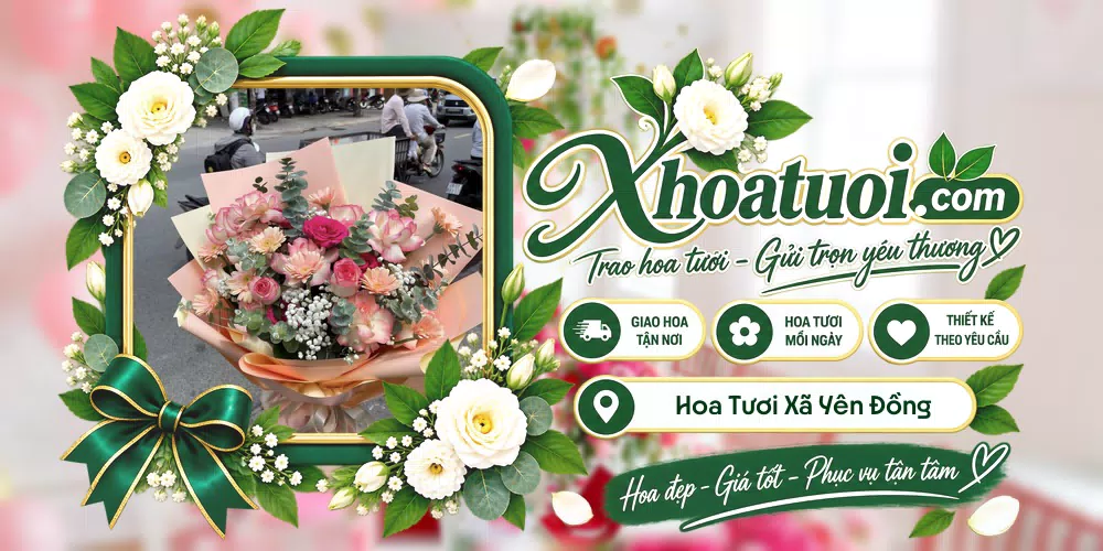 Hoa tươi Xã Yên Đồng, Ninh Bình giao tận nơi và thiết kế theo yêu cầu