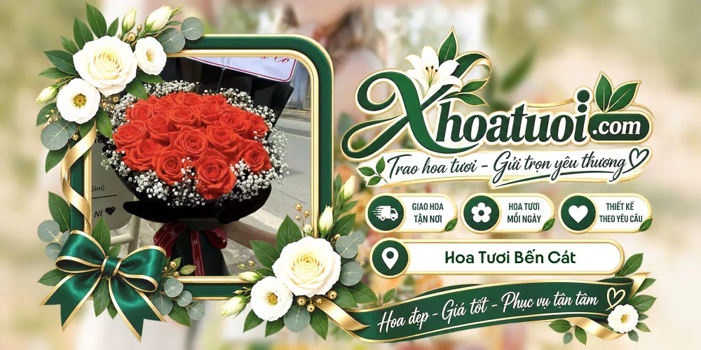 Mẫu hoa tươi đặt giao tại Bến Cát