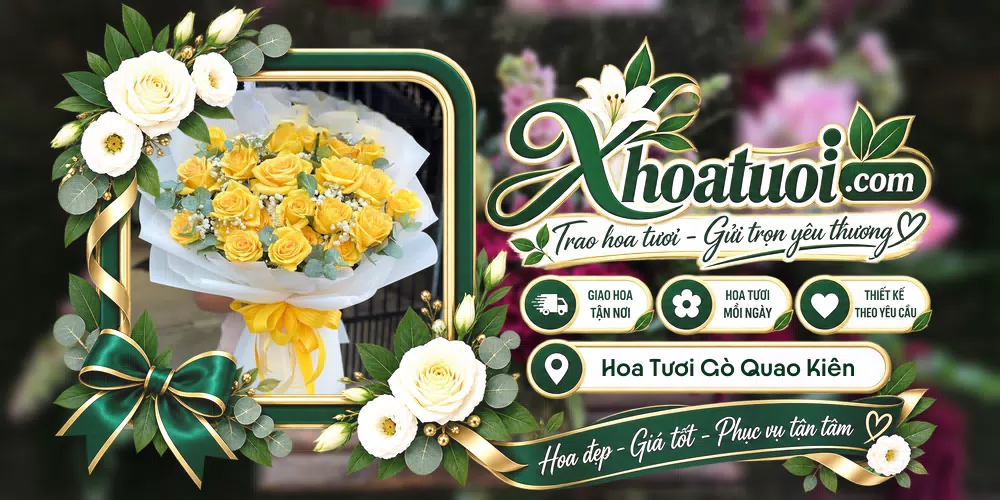 Mẫu hoa tươi đặt giao tại Gò Quao Kiên Giang