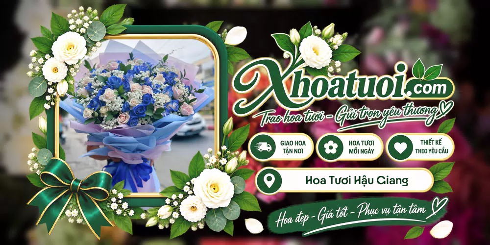 Mẫu hoa tươi đặt giao tại Hậu Giang