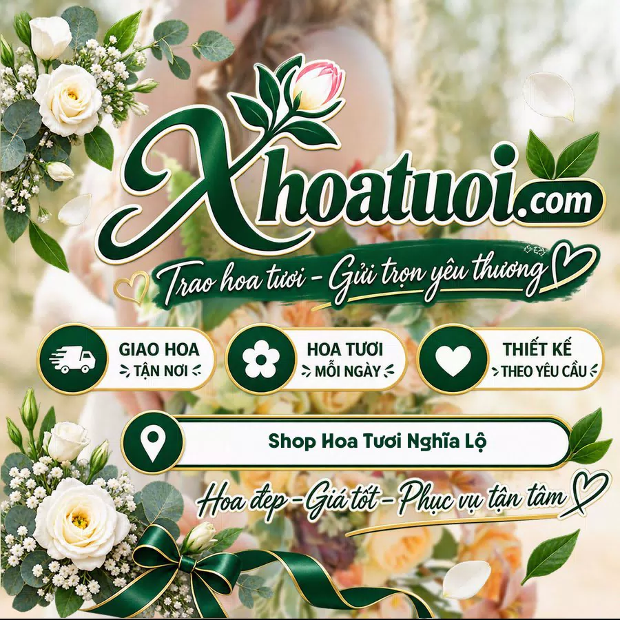 Shop hoa tươi Nghĩa Lộ hỗ trợ thiết kế và giao hoa theo yêu cầu