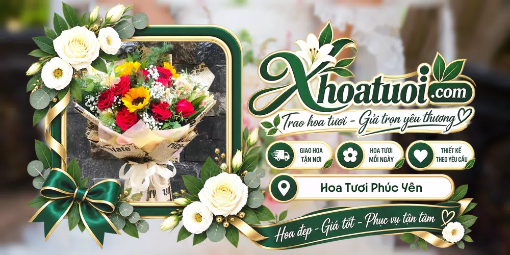 Mẫu hoa tươi đặt giao tại Phúc Yên