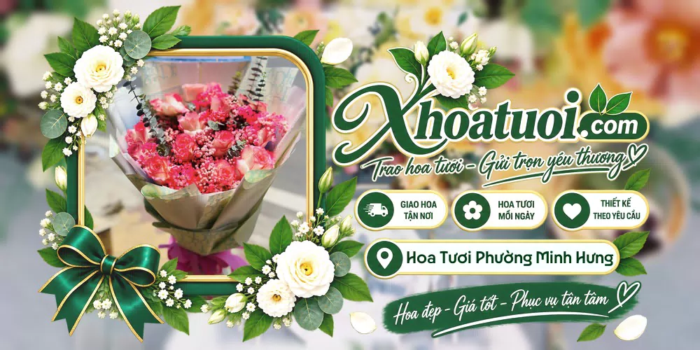 Mẫu hoa tươi đặt giao tại Phường Minh Hưng, Đồng Nai