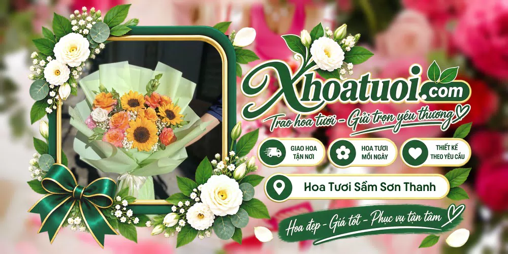 Mẫu hoa tươi đặt giao tại Sầm Sơn, Thanh Hóa