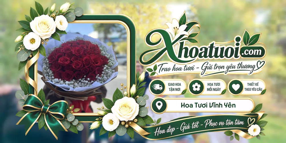 Mẫu hoa tươi đặt giao tại Vĩnh Yên