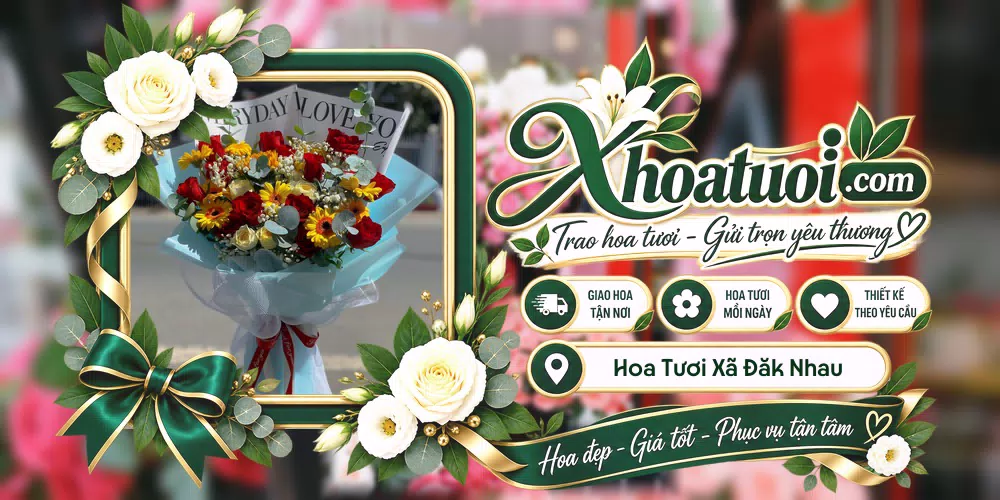 Shop hoa tươi Xã Đăk Nhau, Đồng Nai hỗ trợ chọn mẫu theo dịp và nhu cầu