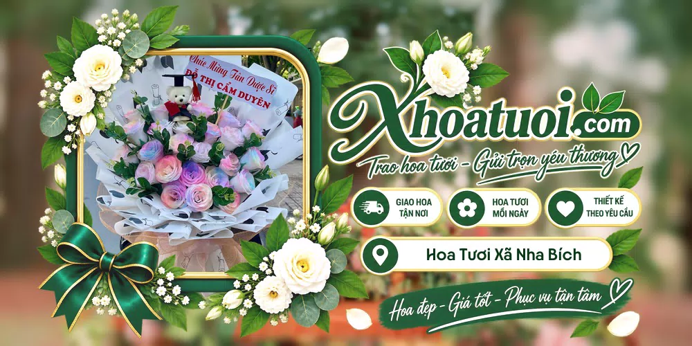 Mẫu hoa tươi đặt giao tại Xã Nha Bích, Đồng Nai