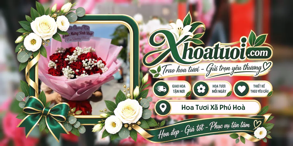 Shop hoa tươi Xã Phú Hoà, Đồng Nai hỗ trợ chọn mẫu theo dịp và nhu cầu