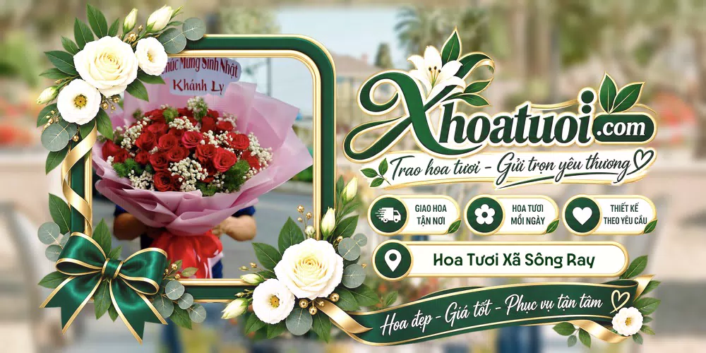 Shop hoa tươi Xã Sông Ray, Đồng Nai hỗ trợ chọn mẫu theo dịp và nhu cầu