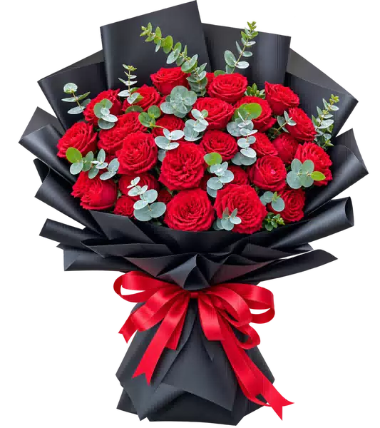 Bó Hoa Hồng Đỏ Phối Hoa Phụ (Theo mẫu) – Mẫu 0607
