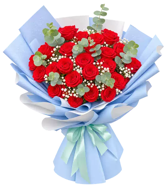 Bó Hoa Hồng Đỏ Phối Hoa Phụ (Theo mẫu) – Mẫu 1681