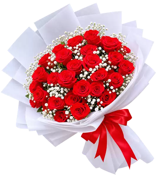 Bó Hoa Hồng Đỏ Phối Hoa Phụ (Theo mẫu) – Mẫu 1702