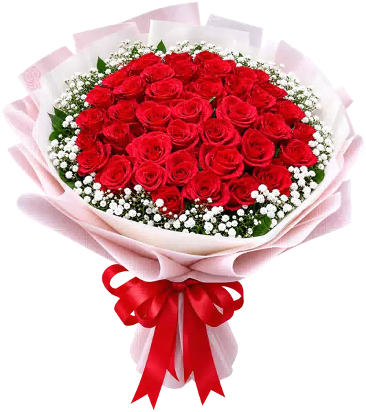 Bó Hoa Hồng Đỏ Phối Hoa Phụ (Theo mẫu) – Mẫu 1703