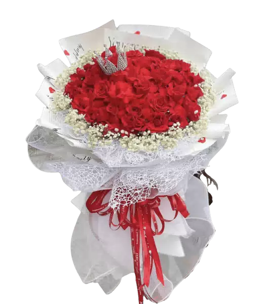 Bó Hoa Hồng Đỏ Vương Miện