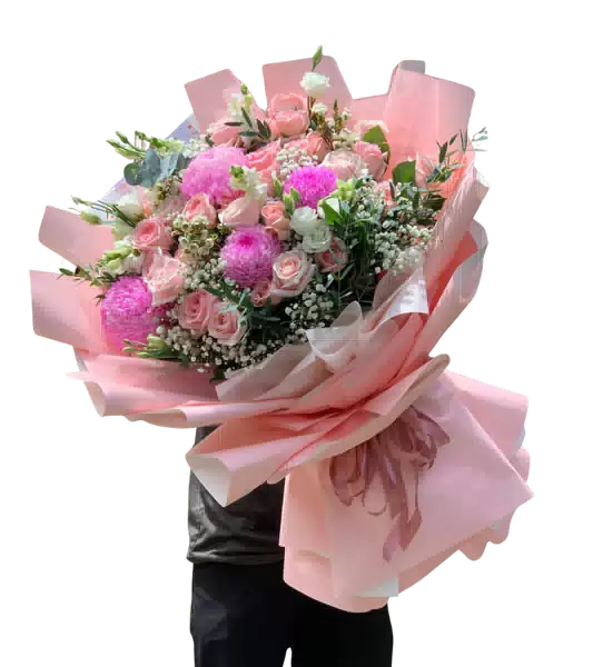 Bó Hoa Hồng Phấn Dịu Dàng