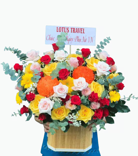 Giỏ Hoa Hồng Đỏ 0082