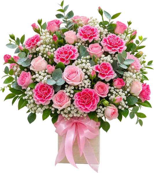 Hộp Hoa Hoa Hồng Tông Hồng Đỏ (Lớn) – Mẫu 0838