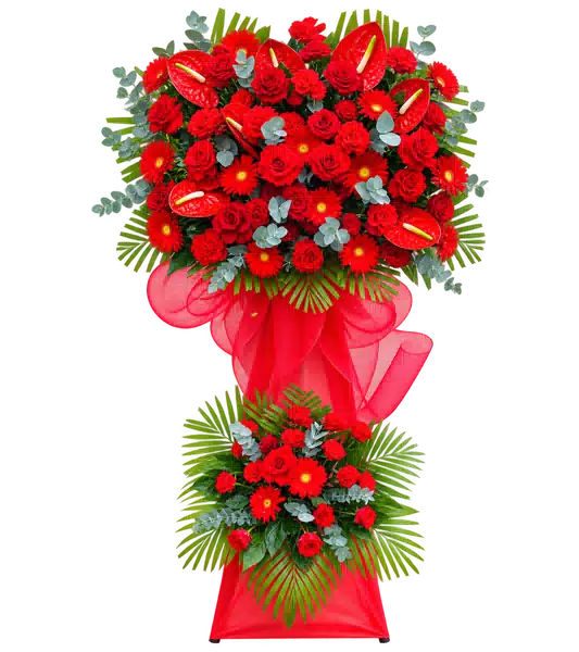 Kệ Hoa Hồng Môn Tông Đỏ (Trung bình) – Mẫu 1106