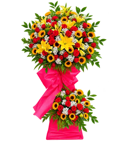 Kệ Hoa Hướng Dương Tông Vàng Hồng
