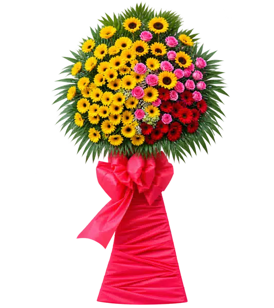 Kệ Hoa Khai Trương Tông Đỏ Vàng (Trung bình) – Mẫu 1139