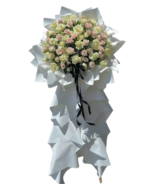 Kệ Hoa Tang 1 Tầng Dáng Bó Tròn mang sắc Hồng