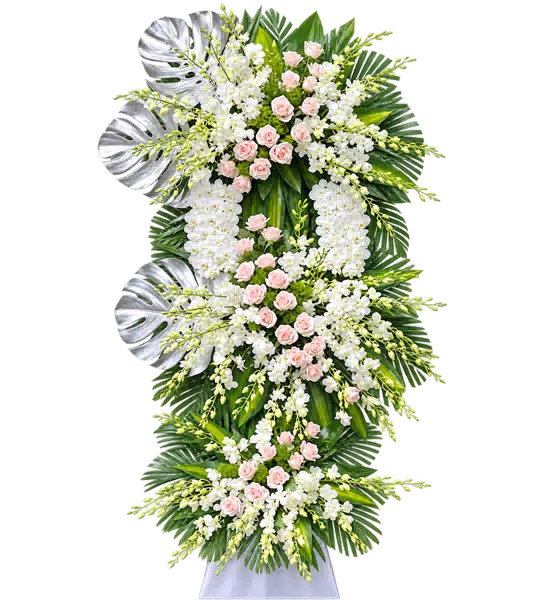 Kệ Hoa Viếng Tím Hồng (Vừa) – Mẫu 1428